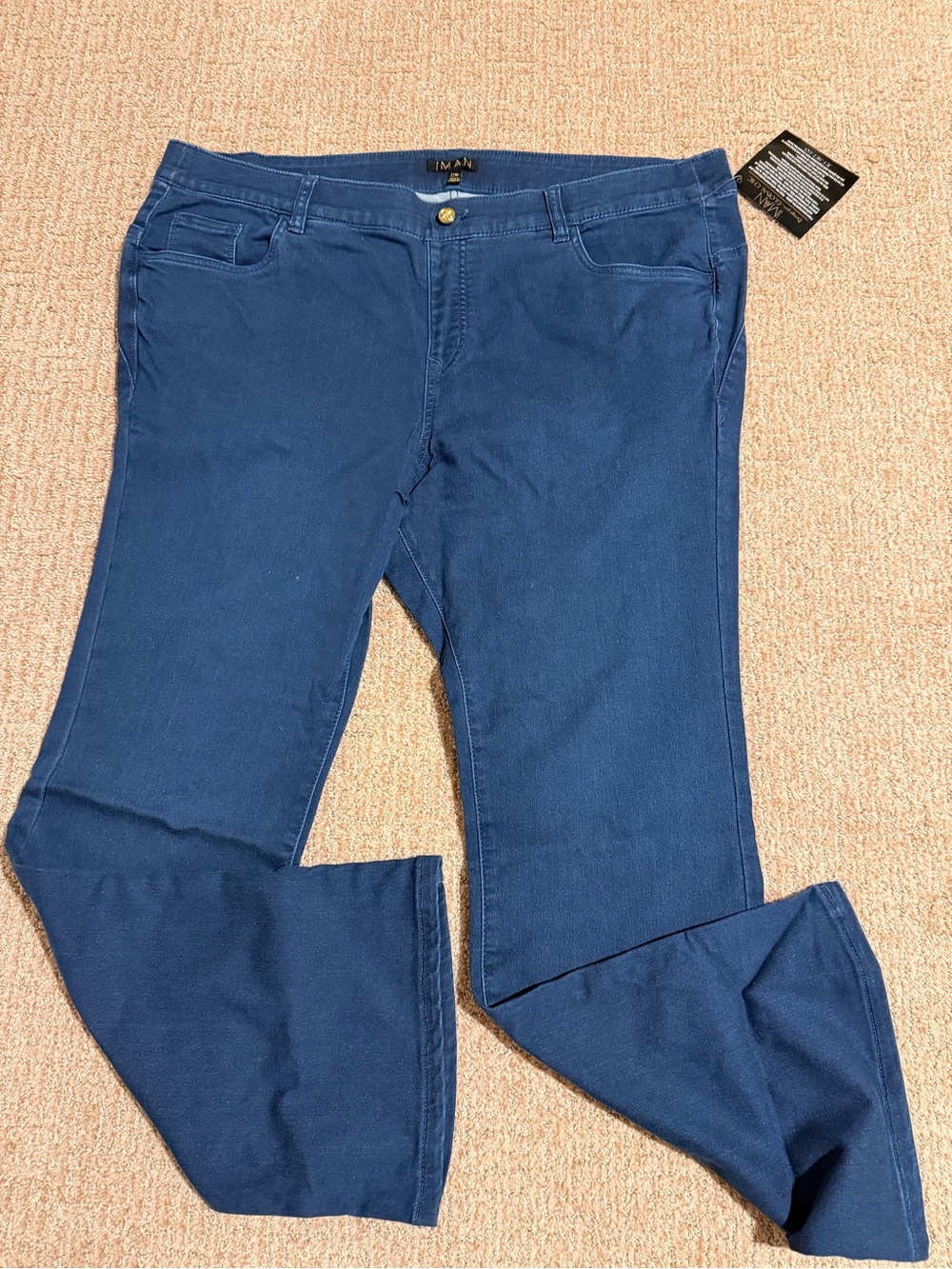 Iman Women’s Navy Blue Stretch Jeans - Classic Fit- Size 22W